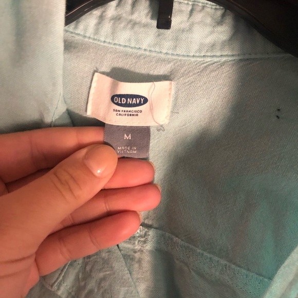 Teal Button Down - Picture 2 of 2